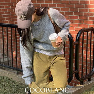 피버 브이넥 울 니트