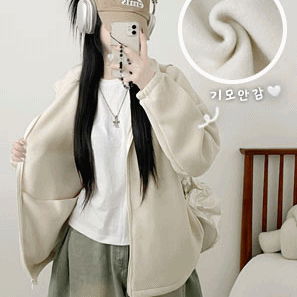 기모안감겨울필수템포근따뜻박스핏하이넥후리스집업(6color)