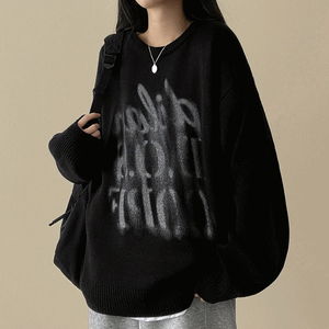 스프레이 그래피티 라운드니트 (4color) H&L