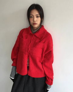 Dean Bouclé Collar Cardigan