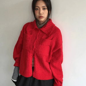 딘 부클레 카라 가디건 (4color)