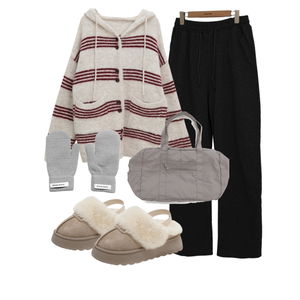 팬츠,가디건&베스트,샌들&슬리퍼 코디