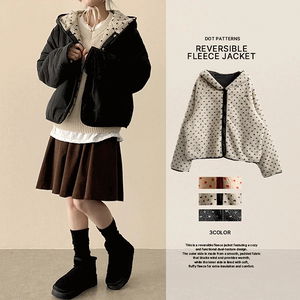 피엔 하트패턴 양털 후드 점퍼 (3color)