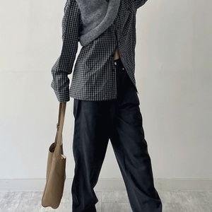 포스터 체크 오버핏 셔츠 (3C)