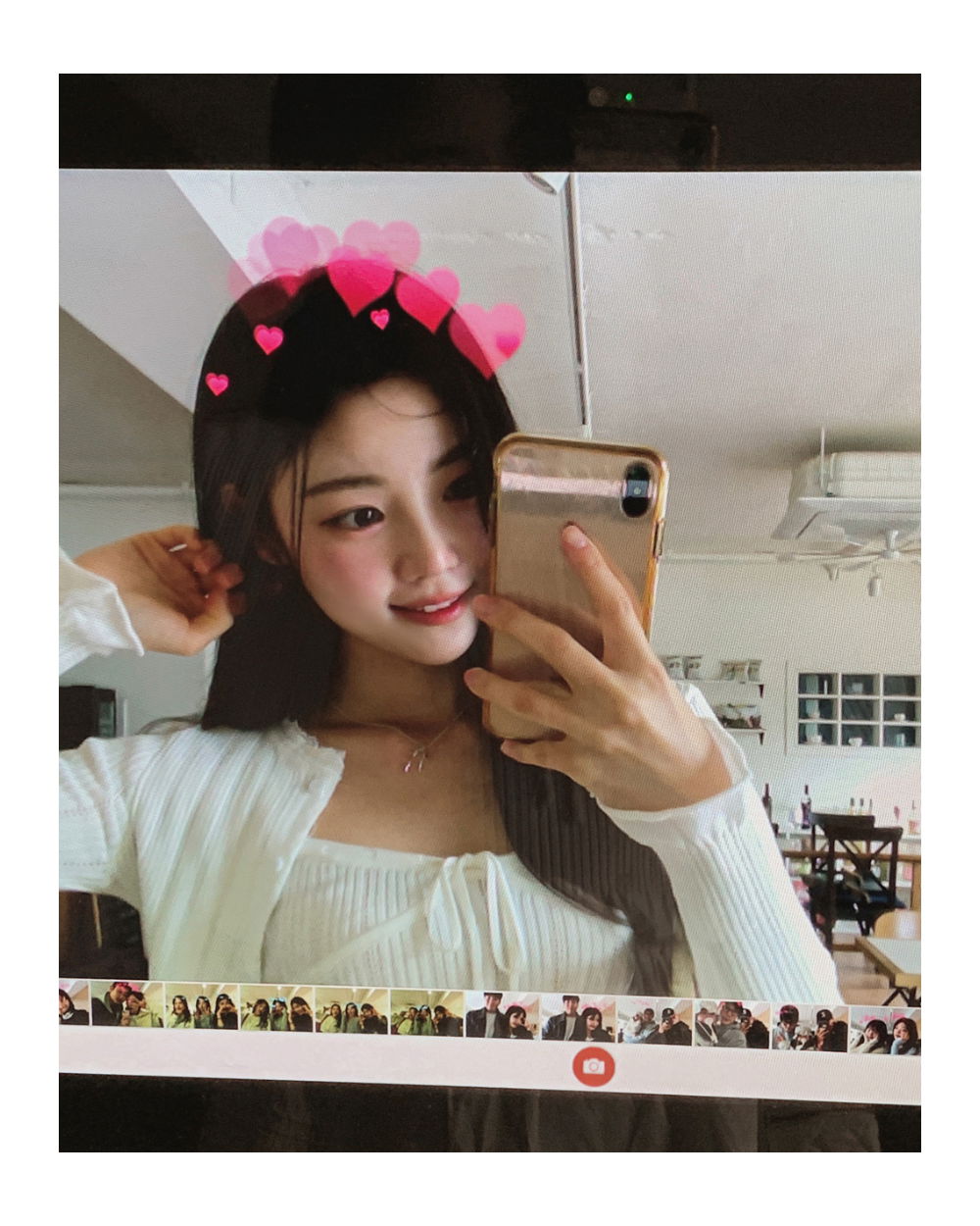 반팔 티셔츠 모델 착용 이미지-S1L47