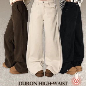 듀론 하이웨스트 코듀로이 기모 와이드 팬츠 (4color)