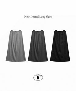 Noir Dot Long Skirt