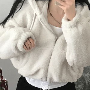 아방핏 완성, 베베 뽀글이 크롭 후드 점퍼