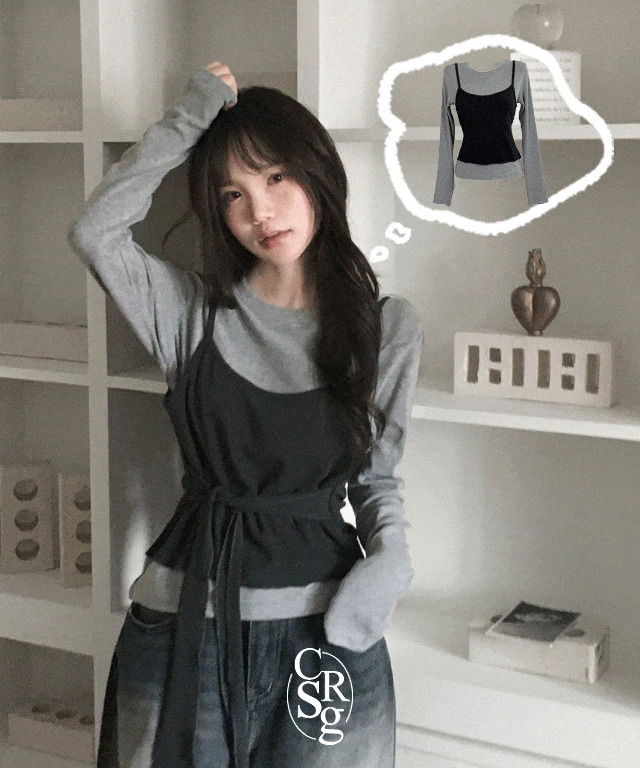 Pona Layered String Long Sleeve T-Shirt (Delayed delivery)