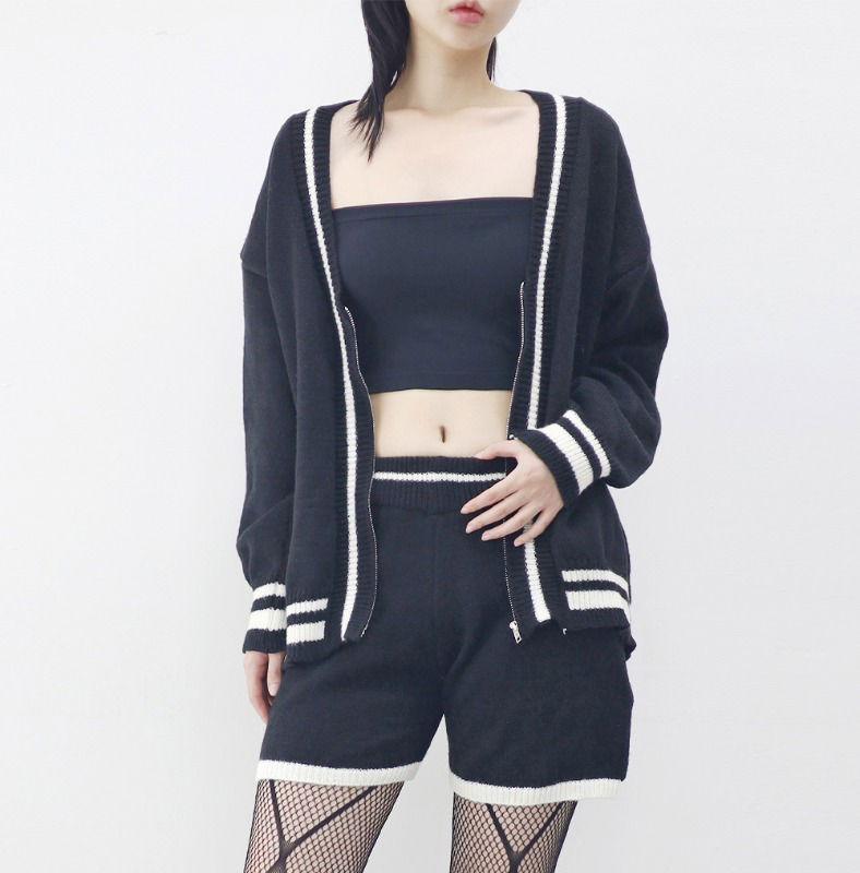 Ritsi Overfit Zip-Up Knitwear + Pants Set