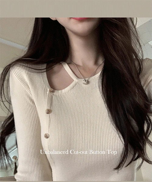 Billy slit button knit