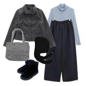 긴팔티,부츠,팬츠 코디