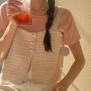 펄 트위드 크롭 뷔스티에 (*3COLOR)