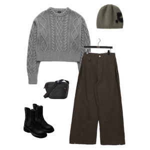 모자,가디건&베스트,팬츠 코디