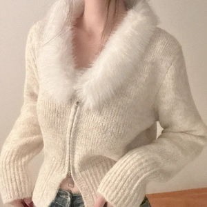 보슬퍼,투웨이 니트 크롭 집업 3color