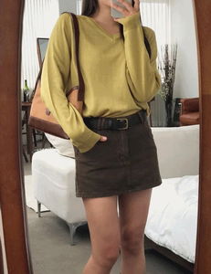 デリVネックニット