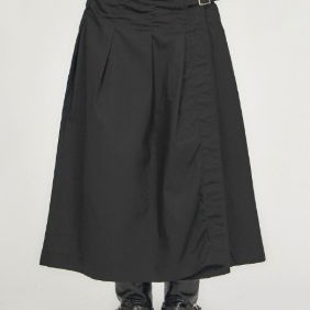 Belted Pleats Wrap Skirt SK020
