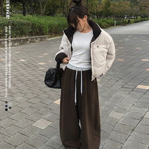 엘마 배색 융기모 와이드 트레이닝 팬츠 (5color)