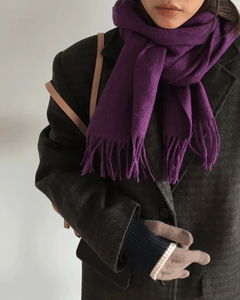 Essential Merino Wool Muffler *Burgundy, Black Available for Same-Day Shipping