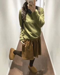 ティングルスエードミディスカート