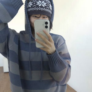 허쉬 노르딕 패턴 니트 헤어밴드