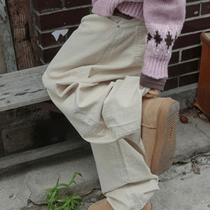 크렘드 와이드 코듀로이 팬츠