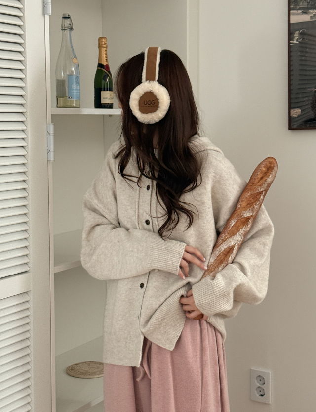 Vetiver Hooded Wool Knitwear Cardigan 84700