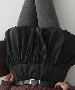 Belone Peach Belt Set Banding Balloon Mini Skirt