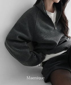 Serge Fleece Overfit Half Zip-Up Sweatshirt