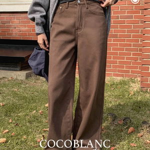 커브 와이드 본딩 기모 스냅 팬츠(숏,미들,롱)