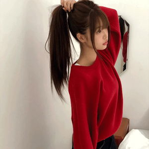 듀티 라운드 긴팔 니트