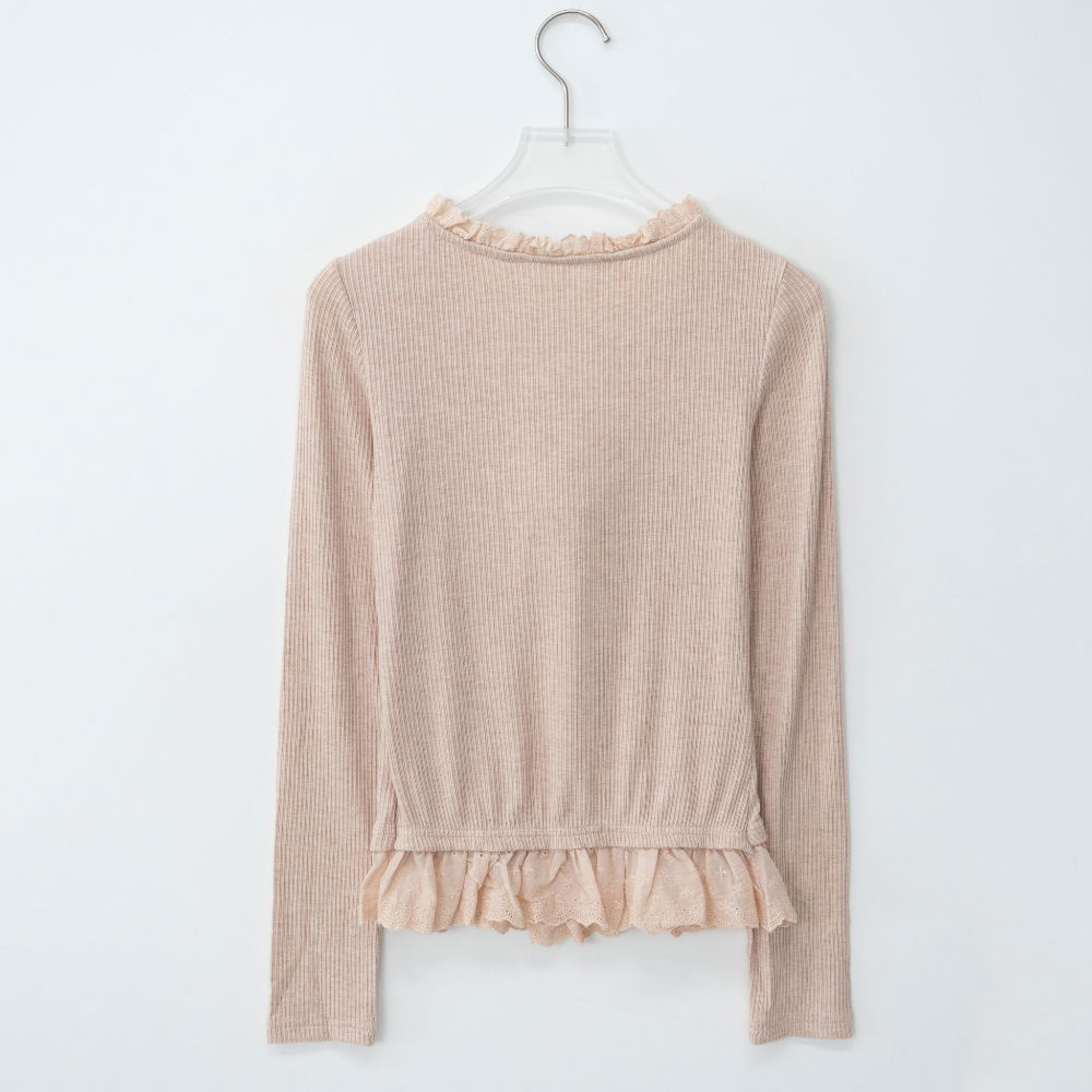 블라우스 크림 색상 이미지-S1L12