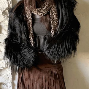 마그넷 페이크퍼 겨울 루즈핏 오버핏 카라 퍼자켓 연말 털자켓 2 color