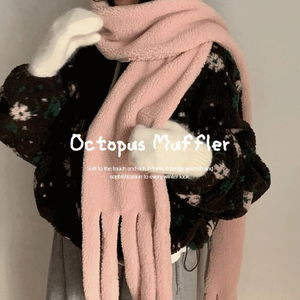 옥토퍼스 플리스 후리스 수술 머플러 롱목도리 큰목도리 7 color 블루/화이트/핑크