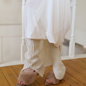 브이 슬릿 니트 풋워머