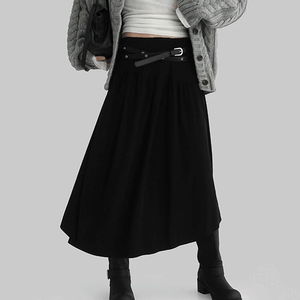 벨리스 밴딩 셔링 언발 스커트