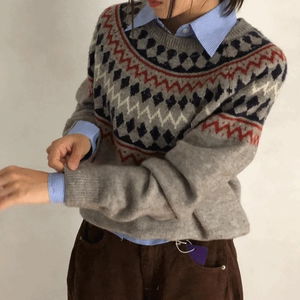 유비온 노르딕 오버핏 루즈핏 레이어드 겨울 니트 3 color