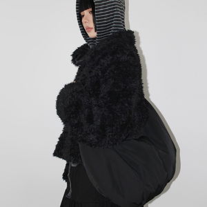 HALF MOON PADDED HOBO BAG (brown / black)