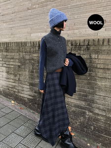 HIGH-NECK KNIT VEST (4color)