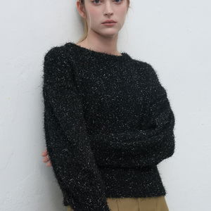 WOMAN 메탈 롱헤어 루즈핏 풀오버