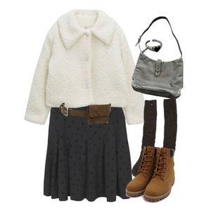 스커트,자켓,링 코디