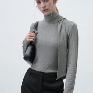 WOMAN 스카프 터틀넥 티셔츠