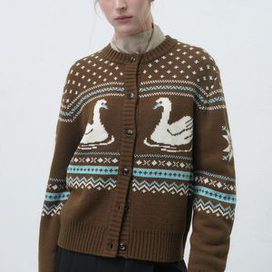 WOMAN 스완 노르딕 니트 가디건