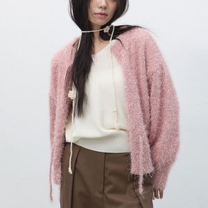 WOMAN 롱헤어 루즈핏 가디건