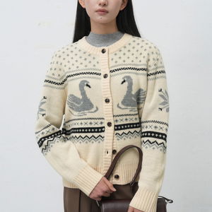 WOMAN 스완 노르딕 니트 가디건