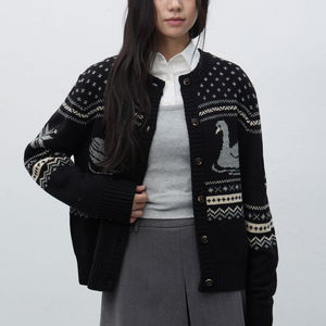 WOMAN 스완 노르딕 니트 가디건