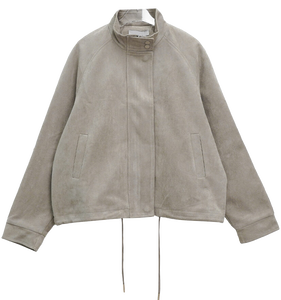 트레잇 하이넥 스웨이드 점퍼