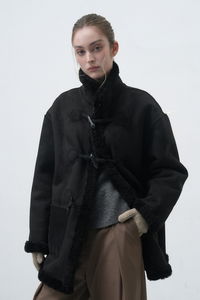 WOMAN Reversible Shearling Duffle Coat