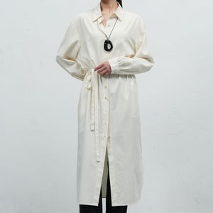 WOMAN 벨티드 셔츠 원피스