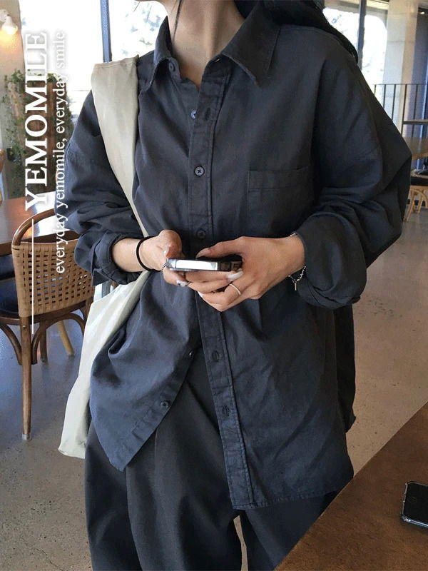 노팅엄 데미지 오버핏 워싱 셔츠